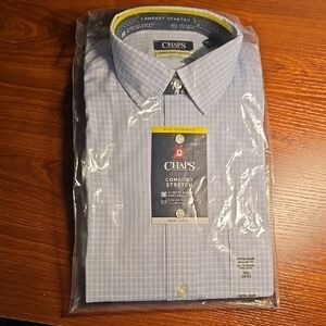 Chaps Blue Dress Shirt Classic Style